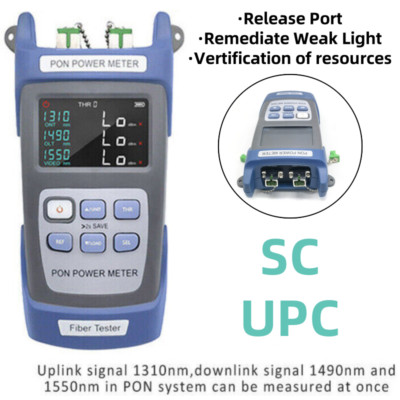 Digital Fiber Optical Power Meter Optic Cable Testing Tool UPC Port PON Tester