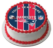 New England Patriots Edible Image Topper for Cake. Edible Pre Cut Stickers