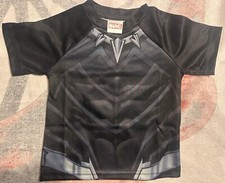 NEW Boys 3T Marvel Avengers Black Panther Short Sleeve Shirt Costume Halloween