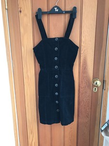 burgundy cord pinafore dress primark