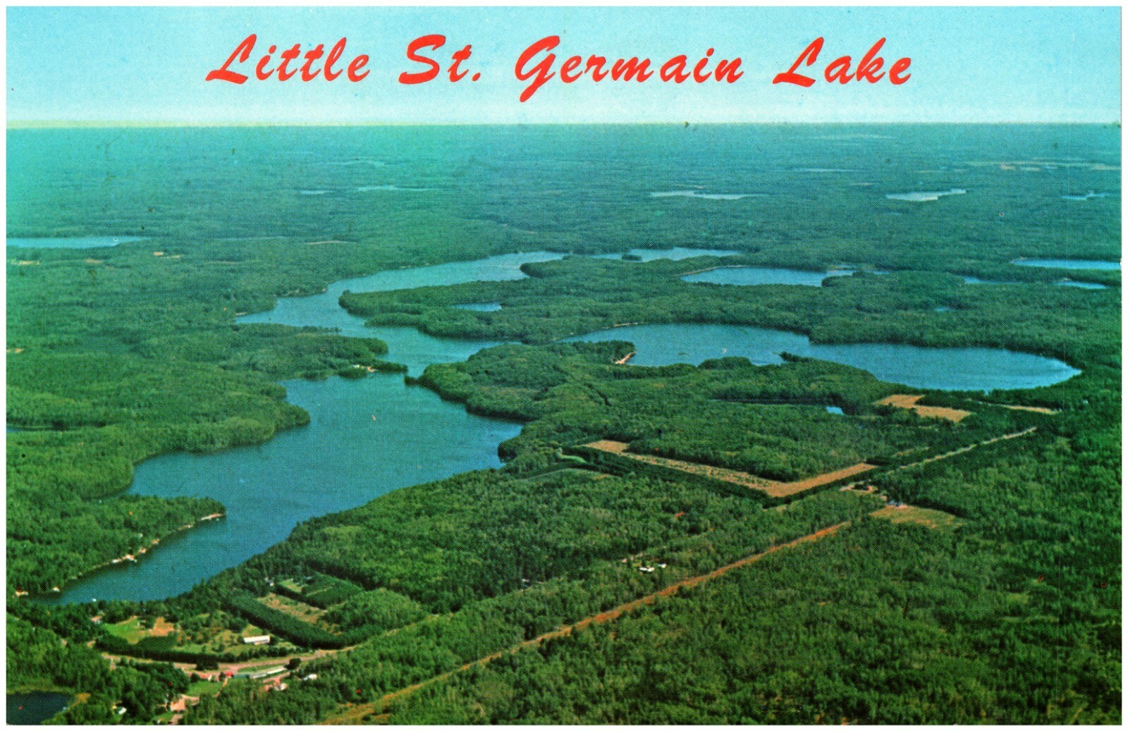 Little St Germain WI Lake Birds Eye View Greetings Scenic Wisconsin