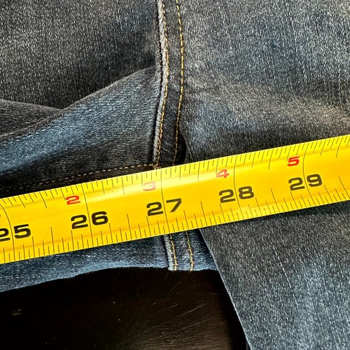 Spanx Ankle Jeans Womens M Blue Denim Distressed Raw Hem High Waisted Skinny Leg - Picture 12 of 13