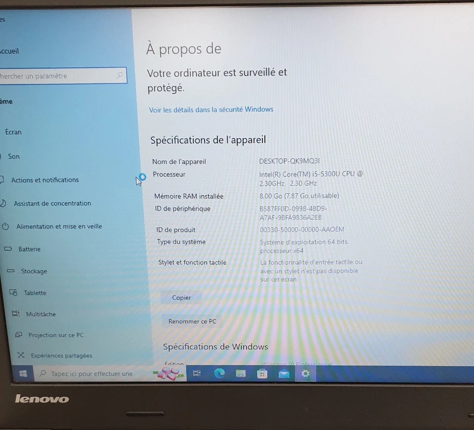 Lenovo ThinkPad L450 · i5-5300U · 8GB · 500GB, photo 4 sur 5