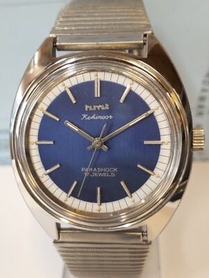 HMT KOHINOOR 17 JEWELS WINDING BLUE DIAL 503-013 INDIA FULL WORKING MINT VINTAGE