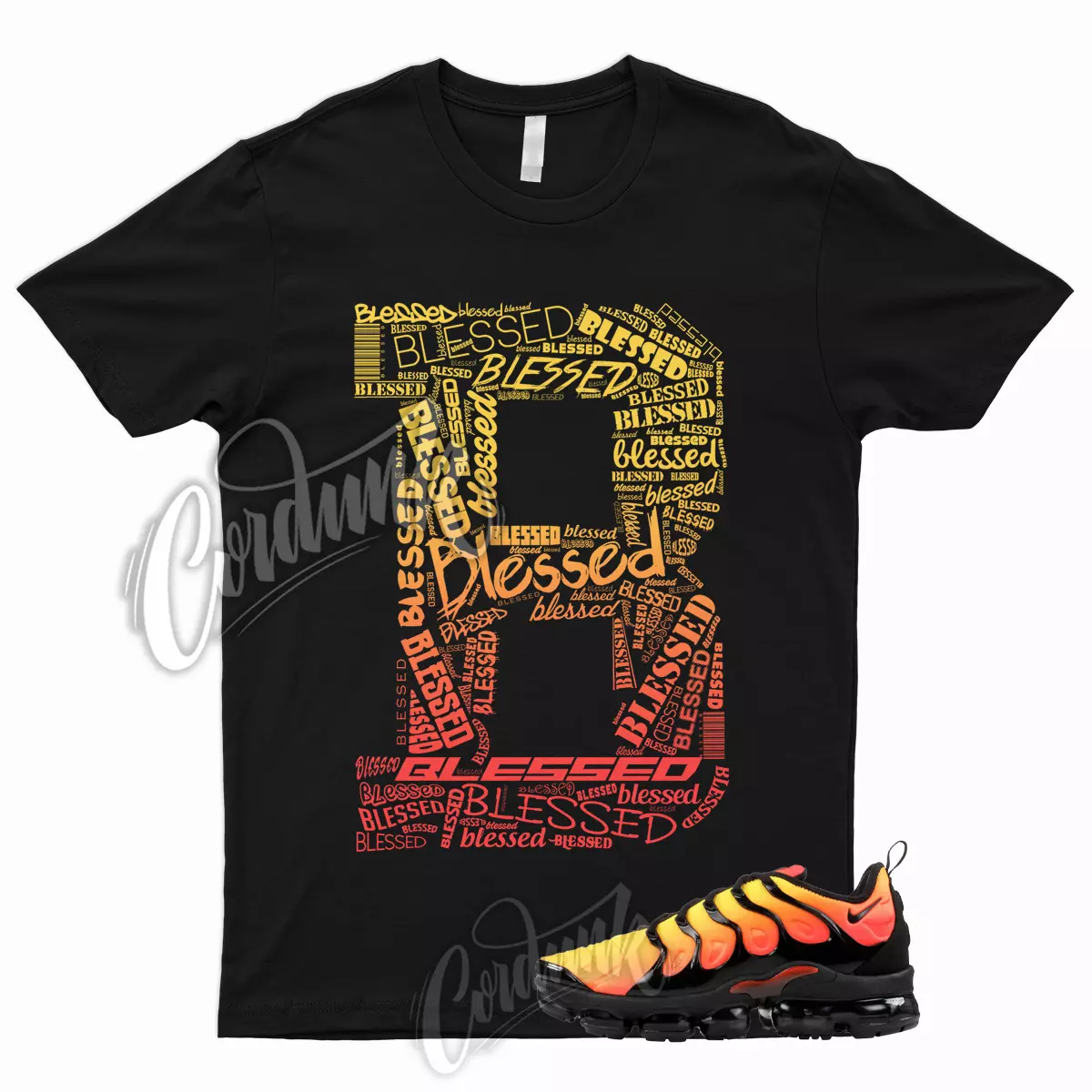 Vapormax plus 2025 orange shirt