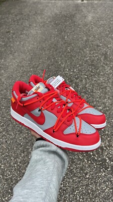 Dunk low Off White University Red