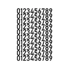 Small Vinyl Number Stickers 10-30mm 0 -9  Self Adhesive Black White Blue Red