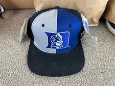 Duke Blue Devils Hat Starter Snapback Cap Pinwheel Blue Silver University VTG
