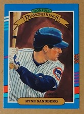 1990 Donruss Diamond Kings Ryne Sandberg HOF Error Card no 