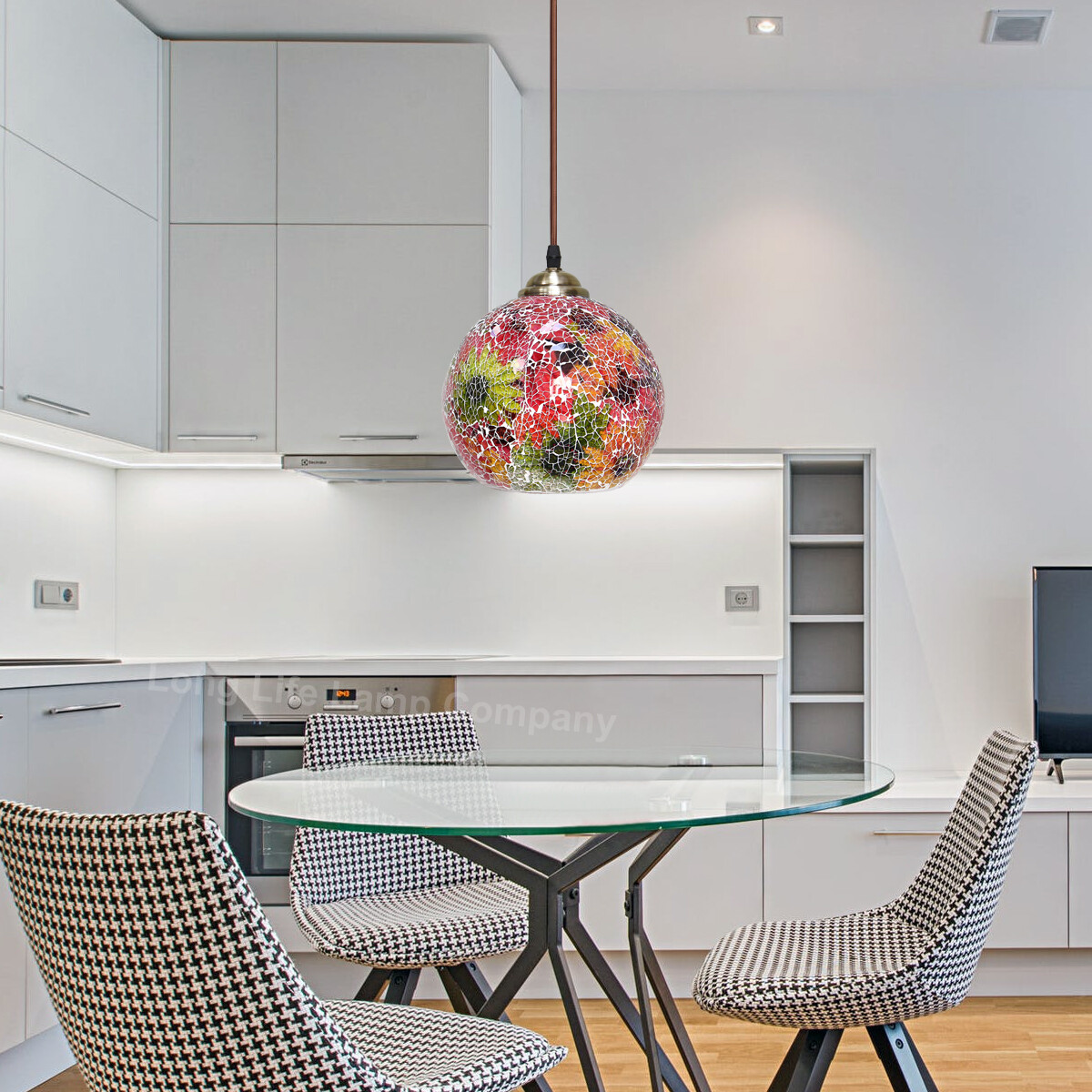 Vintage Glass Globe Ceiling Hanging Pendant Light Shade Mosaic Lighting