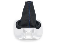 FÜR OPEL MERIVA B 10-17 SCHALTMANSCHETTE SCHALTSACK NATURLEDER NAHT DUNKELBLAU