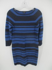 Ann Taylor Small 3/4 Sleeve Striped Sweater Dress