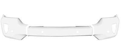 Gloss White Front Bumper Overlay Set Cap Cover 16-18 Silverado w/Fogs w/Sensor