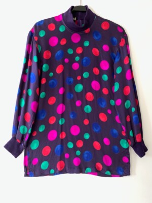 Escada by Margaretha Ley Vintage Bluse Blusenshirt 100%Seide Gr. 34/36 90erLuxus