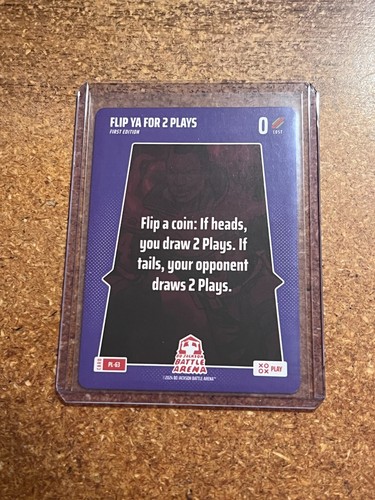 2024 Bo Jackson Battle Arena PLAY CARD # PL-63 Flip Ya For 2 Plays