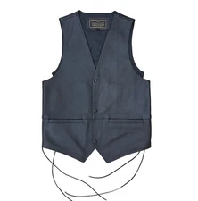 Coronado Men's Medium Vest Leather Dual Conceal Holster Carry Black Biker - NEW