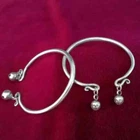 Elegant gift Chinese hand Miao silver smooth ball/bell braclet anklet 1pair