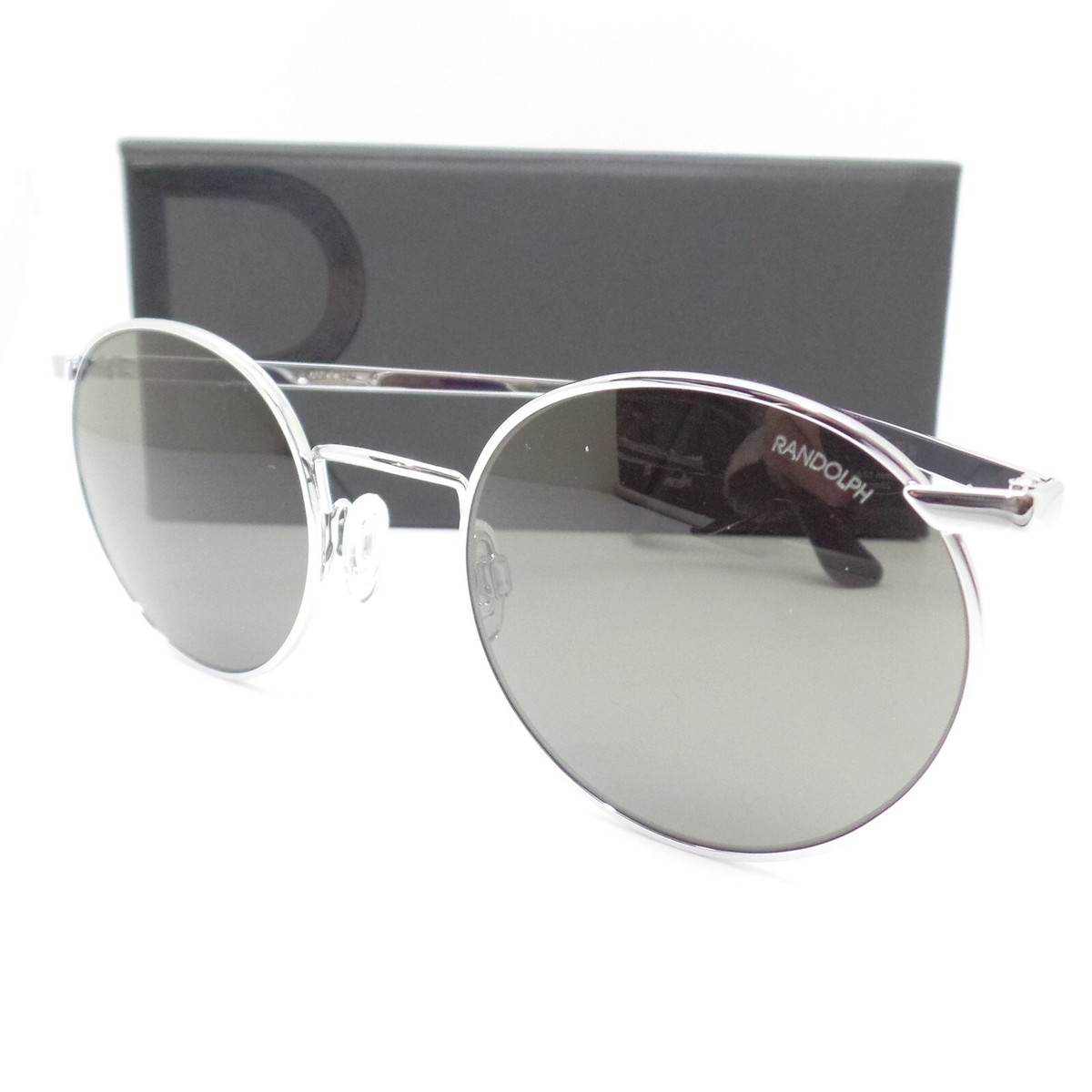 Randolph P3 Bright Chrome American Grey Skull USA New Sunglasses