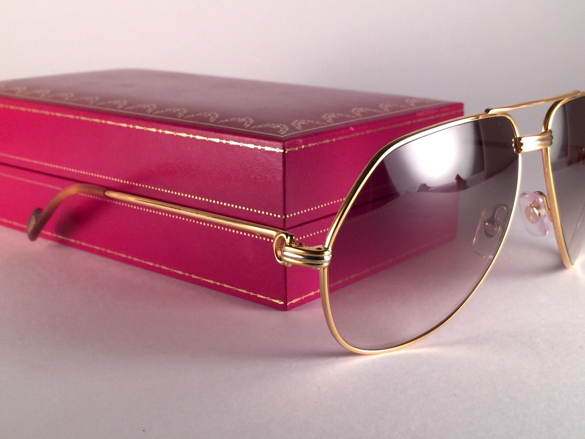 VINTAGE CARTIER VENDOME MEDIUM 56MM BROWN LENS SUNGLASSES VINTAGE CARTIER VENDOME MEDIUM 56MM BROWN LENS SUNGLASSES