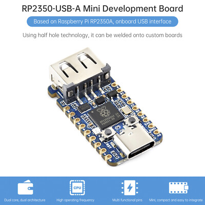 Raspberry Pi RP2350A USB Development Board Dual-Architecture Microcontroller B