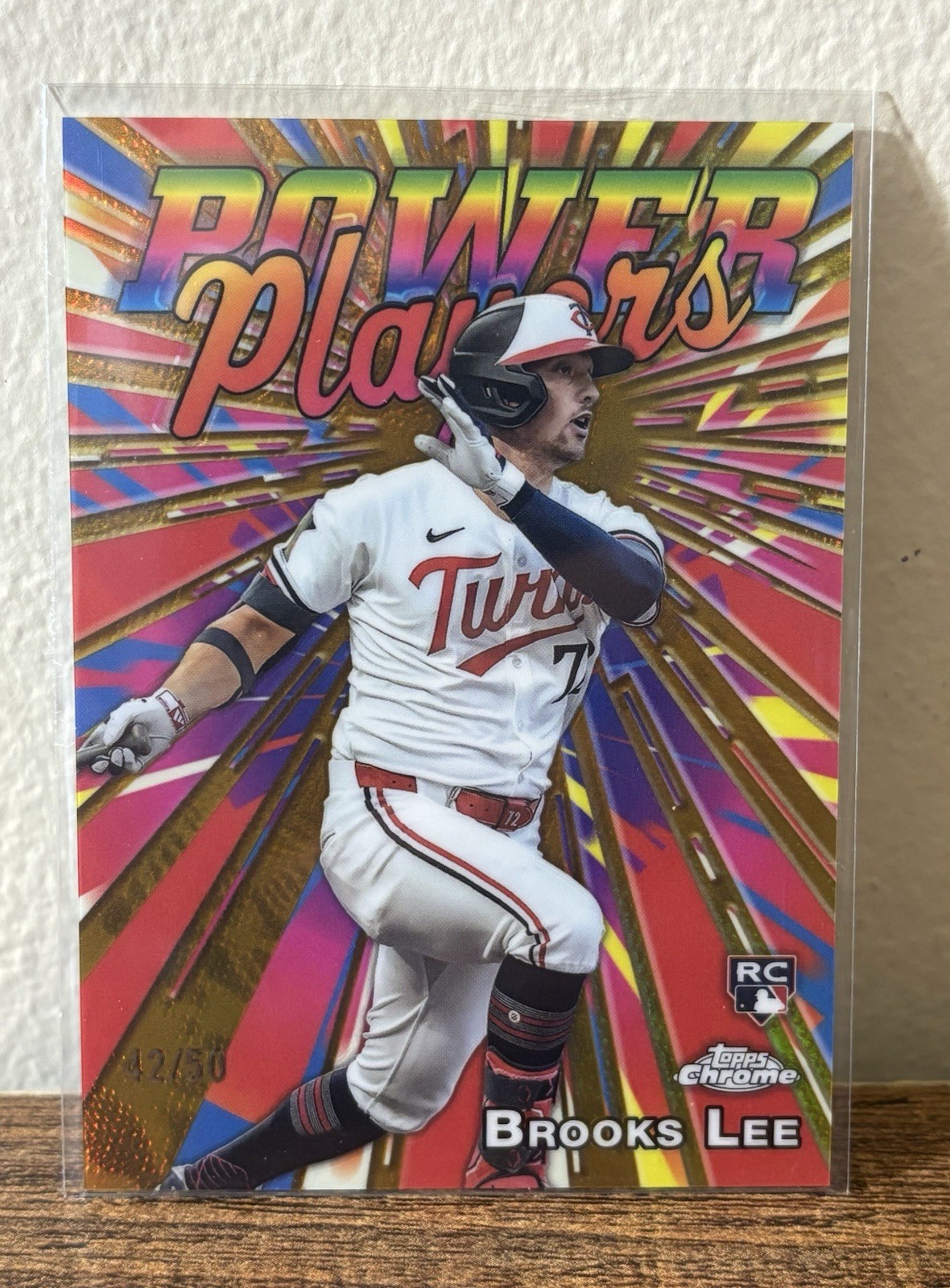 2025 Topps Chrome Brooks Lee Power Players Gold /50 Rookie RC #PP-23