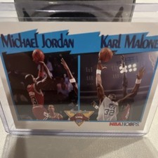 1991-92 NBA Hoops League Leaders Michael Jordan Karl Malone #306