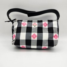 Kate Spade Morley Small Cosmetic Pouch Gingham Pink Spade Flowers
