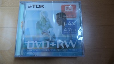 3 St -TDK - DVD+RW - 4,7 GB DVD+RW DVD Rohlinge 120 Minuten 4x Speed  -Neu + OVP