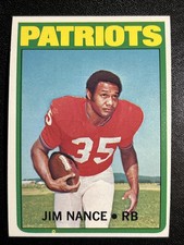 1972 Topps #183 EXC Jim Nance New England Patriots Football Card