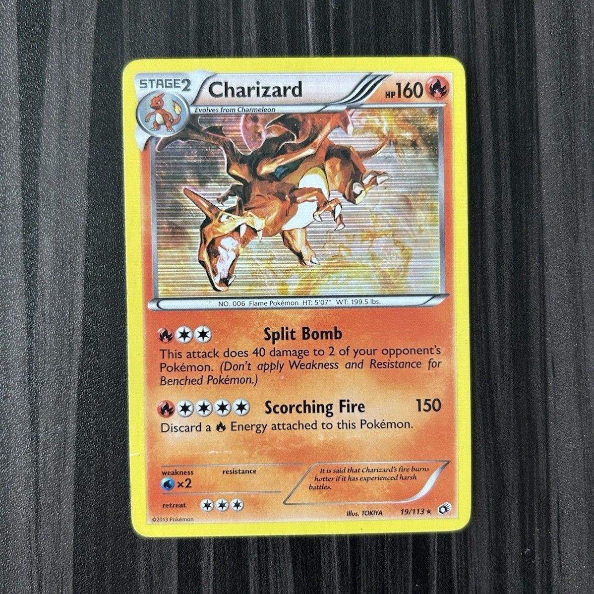 Charizard Holo 19/113 Legendary Treasures Stage 2 160 HP Pokmon Card Holo  Rare