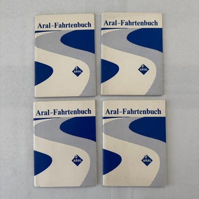 Vintage Aral Oil Drivers Log Book Lot 4x German Germany