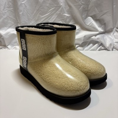 UGG Classic Clear Mini Kid Size 6 Natural/Black Warm Waterproof 1112386K Modern