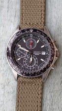 SEIKO Flightmaster 7T92-0CF0 Chronograph Men's Watch. New battery. 1yr Warranty.