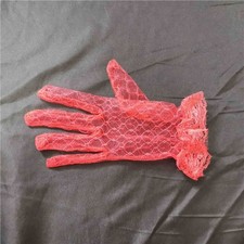 1pair Elegant Thin Gauze Lace Gloves Short Wedding Mesh Gloves Ladies