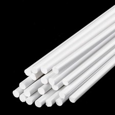 ABS Styrene Plastic Round Bar Rods 2.5mm Diameter 250mm Length White 25 PCS