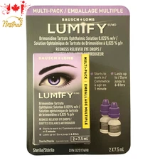 Lumify Redness Reliever Eye Drops 7.5mL, 2 Bottle | Canadian Packaging