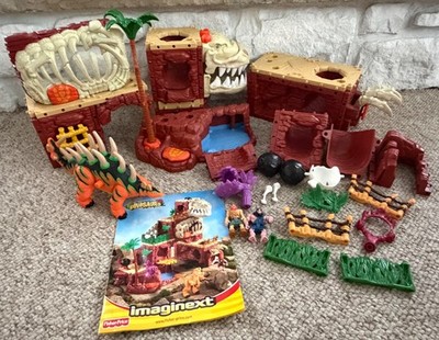 Fisher Price Imaginext T-Rex Mountain H5341 Playset Lot Dino Figures & Manual