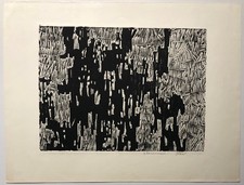 Hermann Ober, Abstrakte Komposition, 1960, Grafik, Radierung mit Prägedruck, sig