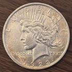 1923 Peace Dollar US $1 Coin 90% Silver Choice Uncirculated AU/BU