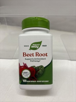 NATURE'S WAY - Beet Root - 100 Vegan Capsules - EXP. 8/30 (B84