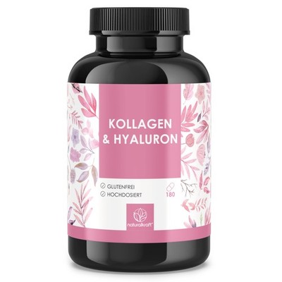 Hyaluron & Kollagen Komplex - Biotin, Zink, Vitamin C  180 Kapseln NATURALKRAFT 