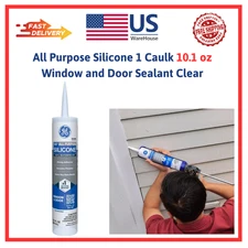 All Purpose Silicone 1 Caulk 10.1 oz Window and Door Sealant Clear