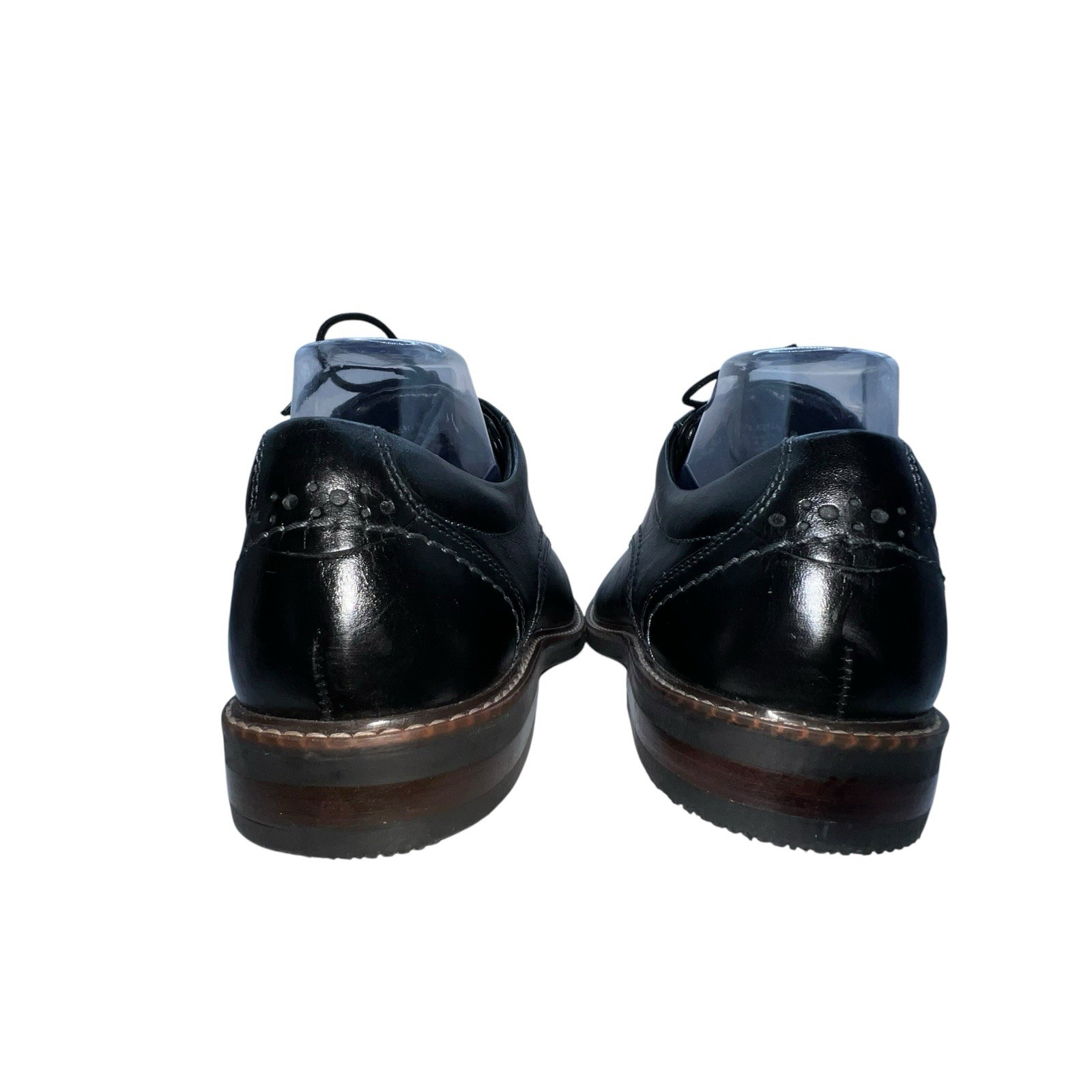 SAOLA Scarpe eleganti Nunn Bush uomo Calderone punta a cappuccio Oxford stringate pelle nera taglia 9