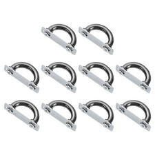 10 Pcs Arch Bridge Buckle, Metal D-Ring Connector 26x14x4mm, Black