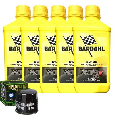 Set Service Bardahl Öl XT4S 5W30 für Kawasaki VN1700 Vulcan Nomad 2014>2016