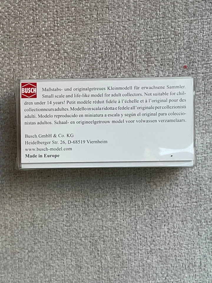 BUSCH 1:87 HO SCALE CHROME AIRSTREAM CARAVAN TRAILER DIECAST NEW IN BOX - Image 2 of 2