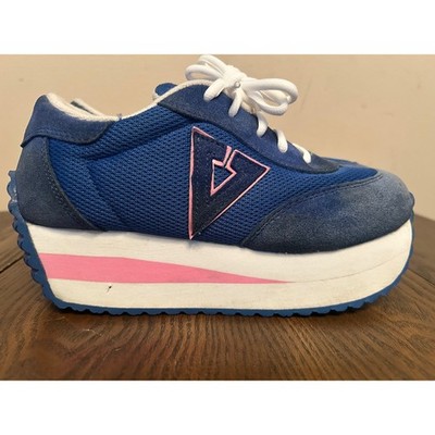Vintage Y2K 90s Volatile Chunky Platform Sneakers Women's 7 Suede Leather