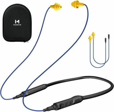 MIPEACE Bluetooth Earplug Headphones, Neckband Ear Medium, Blue(Replaceable) 