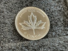 Canada 2000 Millennium 25 cent coin, Harmony, uncirculated.