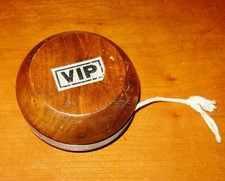 Vintage Wood Large Yo-Yo w VIP Sticker Made in Japan